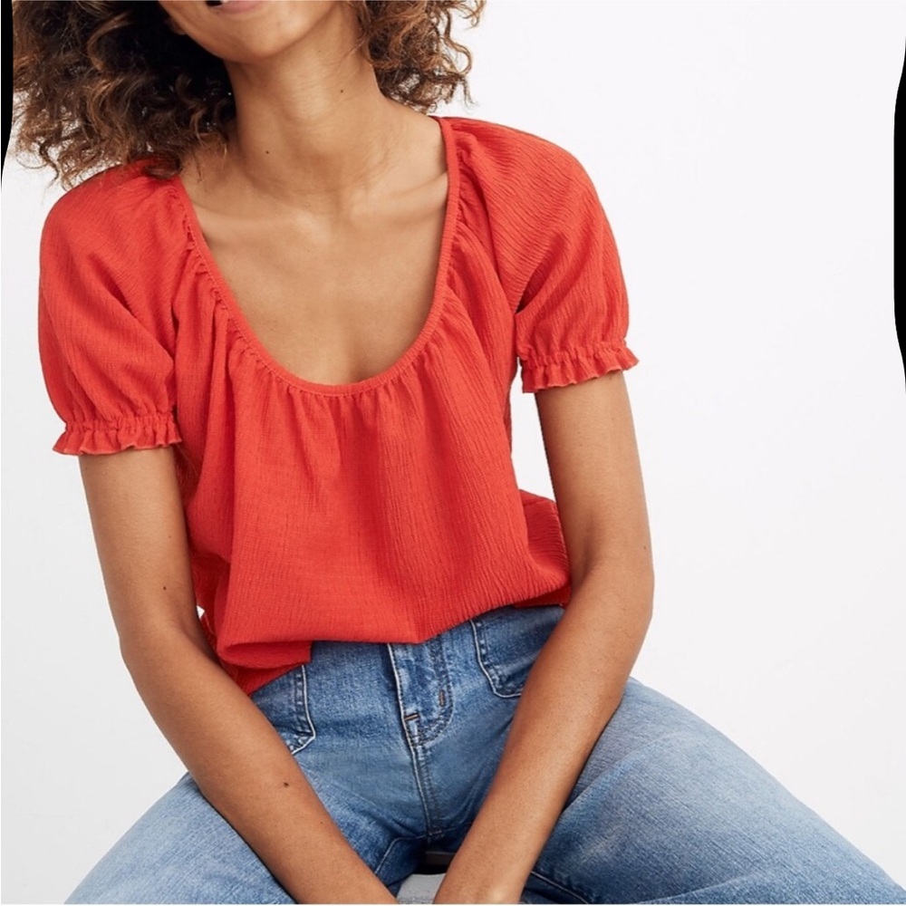 Madewell Texture and Thread Peasant Top